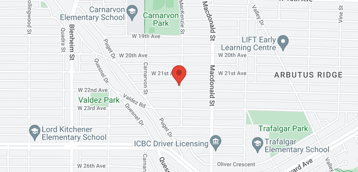 map of 2905 W 22ND AVENUE